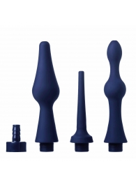 Набор из 3 универсальных насадок для анального душа Universal 3 Piece Silicone Enema Attachment Set - XR Brands - купить с доставкой в Улан-Удэ