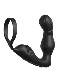 Черный вибростимулятор простаты с эрекционным кольцом Ass-Gasm Pro P-Spot Milker - Pipedream - в Улан-Удэ купить с доставкой