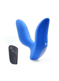 Синий вибромассажер простаты 3,5’’ Remote Control Curve P-spot Massager - 12 см. - Erokay - в Улан-Удэ купить с доставкой