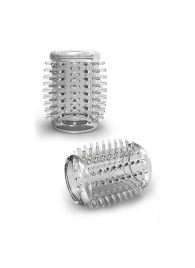 Прозрачная насадка с шипами STAY HARD COCK SLEEVE 01 CLEAR - Blush Novelties - в Улан-Удэ купить с доставкой