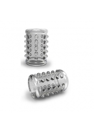 Прозрачная насадка на пенис с шишечками STAY HARD COCK SLEEVE 02 CLEAR - Blush Novelties - в Улан-Удэ купить с доставкой