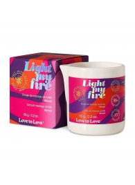 Массажная свеча Light My Fire с ароматом моной - 80 мл. - Love to Love - купить с доставкой в Улан-Удэ