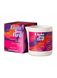 Массажная свеча Light My Fire Coconut с ароматом кокоса - 65 гр. - Love to Love - купить с доставкой в Улан-Удэ