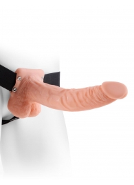 Полый страпон телесного цвета Hollow Strap-On with Balls - 24 см. - Pipedream - купить с доставкой в Улан-Удэ