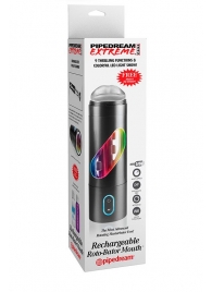 Перезаряжаемый мастурбатор-ротик Extreme Toyz Rechargeable Roto-Bator Mouth - Pipedream - в Улан-Удэ купить с доставкой