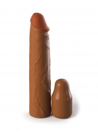 Коричневая насадка на член 2  Silicone X-tension - 20,3 см. - Pipedream - в Улан-Удэ купить с доставкой