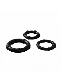 Набор из 3 черных эрекционных колец Babooom Ring Set - Adrien Lastic - в Улан-Удэ купить с доставкой