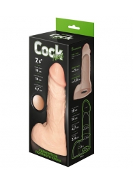Телесный фаллоудлинитель с мошонкой Cock Next - 19 см. - LOVETOY (А-Полимер) - в Улан-Удэ купить с доставкой