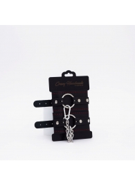 Черно-красные кожаные оковы - Crazy Handmade - купить с доставкой в Улан-Удэ