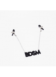 Зажимы на соски с кожаной подвеской BDSM - Crazy Handmade - купить с доставкой в Улан-Удэ