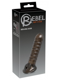 Насадка на пенис Rebel smoke с рёбрышками и отверстием под мошонку - Orion - в Улан-Удэ купить с доставкой