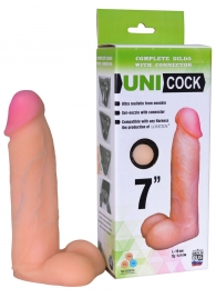Фаллическая насадка Харнесс UNICOCK 7  - 19 см. - LOVETOY (А-Полимер) - купить с доставкой в Улан-Удэ