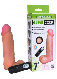 Фаллическая насадка Харнесс UNICOCK 7  с вибрацией - 19 см. - LOVETOY (А-Полимер) - купить с доставкой в Улан-Удэ