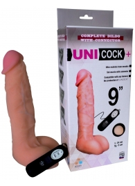 Фаллическая насадка Харнесс UNICOCK 9  с вибрацией - 24 см. - LOVETOY (А-Полимер) - купить с доставкой в Улан-Удэ