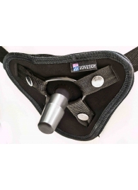 Страпон с 2 насадками и вибрацией UniStrap - 19 и 12 см. - LOVETOY (А-Полимер) - купить с доставкой в Улан-Удэ