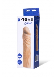 Насадка с ярко выраженной головкой и рельефным стволом - 19 см. - A-toys - в Улан-Удэ купить с доставкой