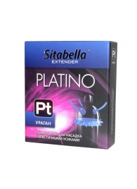 Стимулирующая насадка с усиками и шипиками Platino  Ураган - Sitabella - купить с доставкой в Улан-Удэ