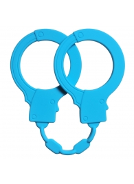 Голубые силиконовые наручники Stretchy Cuffs Turquoise - Lola Games - купить с доставкой в Улан-Удэ