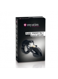 Пояс верности с электростимуляцией Mystim Pubic Enemy No1 Black Edition - MyStim - купить с доставкой в Улан-Удэ