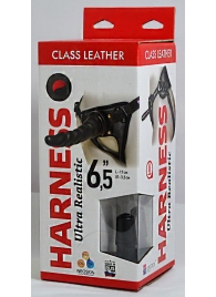 Насадка-фаллоимитатор на кожаных трусиках Harness Ultra Realistic 6,5  - 18,5 см. - LOVETOY (А-Полимер) - купить с доставкой в Улан-Удэ