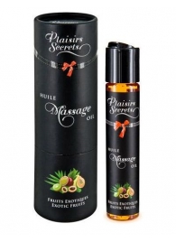 Массажное масло с ароматом экзотических фруктов Huile de Massage Gourmande Fruits Exotiques - 59 мл. - Plaisir Secret - купить с доставкой в Улан-Удэ