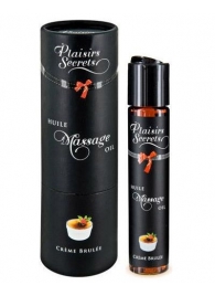 Массажное масло с ароматом крем брюле Huile de Massage Gourmande Creme Brulée - 59 мл. - Plaisir Secret - купить с доставкой в Улан-Удэ