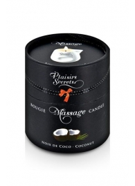 Массажная свеча с ароматом кокоса Bougie de Massage Gourmande Coco - 80 мл. - Plaisir Secret - купить с доставкой в Улан-Удэ