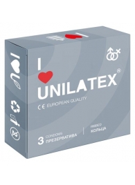 Презервативы с рёбрами Unilatex Ribbed - 3 шт. - Unilatex - купить с доставкой в Улан-Удэ