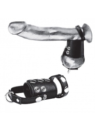 Кольцо на член и мошонку Cock Ring With 2  Ball Stretcher And Optional Weight Ring - BlueLine - в Улан-Удэ купить с доставкой