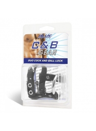 Утяжка на пенис на замочке Duo Cock And Ball Lock - BlueLine - купить с доставкой в Улан-Удэ