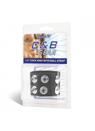 Ремень на член и мошонку 1.5  Cock Ring With Ball Strap - BlueLine - купить с доставкой в Улан-Удэ