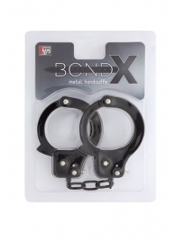 Чёрные наручники из листового металла BONDX METAL CUFFS BLACK - Dream Toys - купить с доставкой в Улан-Удэ
