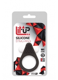 Чёрное эрекционное кольцо LIT-UP SILICONE STIMU RING 1 BLACK - Dream Toys - в Улан-Удэ купить с доставкой