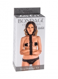 Ошейник с длинной лентой и наручниками Strap Bondage Kit One Size - Lola Games - купить с доставкой в Улан-Удэ