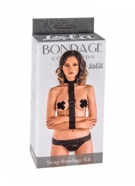 Ошейник с длинной лентой и наручниками Strap Bondage Kit Plus Size - Lola Games - купить с доставкой в Улан-Удэ