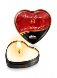 Массажная свеча с ароматом кокоса Bougie Massage Candle - 35 мл. - Plaisir Secret - купить с доставкой в Улан-Удэ