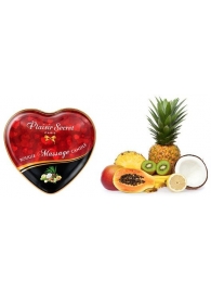 Массажная свеча с ароматом экзотических фруктов Bougie Massage Candle - 35 мл. - Plaisir Secret - купить с доставкой в Улан-Удэ