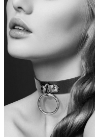 Узенький ошейник из полиуретана с кольцом - Bijoux Pour Toi - купить с доставкой в Улан-Удэ