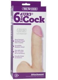 Ультра реалистичная насадка Vac-U-Lock  6  ULTRASKYN Cock - 17,3 см. - Doc Johnson - купить с доставкой в Улан-Удэ