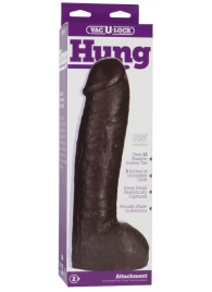 Большая насадка для трусиков Vac-U-Lock Realistic Hung - 31,7 см. - Doc Johnson - купить с доставкой в Улан-Удэ