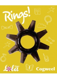 Чёрное эрекционное кольцо Rings Cogweel - Lola Games - в Улан-Удэ купить с доставкой