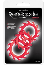 Набор из 3 красных эрекционных колец Renegade Gears - NS Novelties - в Улан-Удэ купить с доставкой
