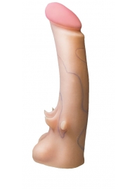 Телесная насадка REAL Standard с усиками на основании - 19 см. - LOVETOY (А-Полимер) - купить с доставкой в Улан-Удэ