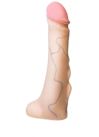 Реалистичная насадка с мошонкой REAL Standard - 18 см. - LOVETOY (А-Полимер) - купить с доставкой в Улан-Удэ
