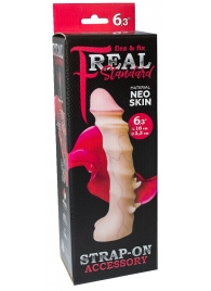 Насадка REAL Standard со спиралевидным узором - 19 см. - LOVETOY (А-Полимер) - купить с доставкой в Улан-Удэ