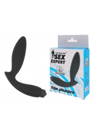 Чёрный вибростимулятор простаты Sex Expert Vibe Pleasure - Sex Expert - в Улан-Удэ купить с доставкой