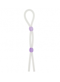 Прозрачное эрекционное кольцо-лассо SILICONE LASSO COCK RING DUAL BEADS - NMC - в Улан-Удэ купить с доставкой