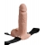 Телесный перезаряжаемый вибрострапон 7  Hollow Rechargeable Strap-on with Balls - 20,3 см. - Pipedream - купить с доставкой в Улан-Удэ