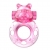 Розовое эрекционное виброкольцо на пенис Pink Bear - Baile - в Улан-Удэ купить с доставкой