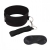 Черный ошейник с длинным поводком Collar and Leash Set - Lux Fetish - купить с доставкой в Улан-Удэ